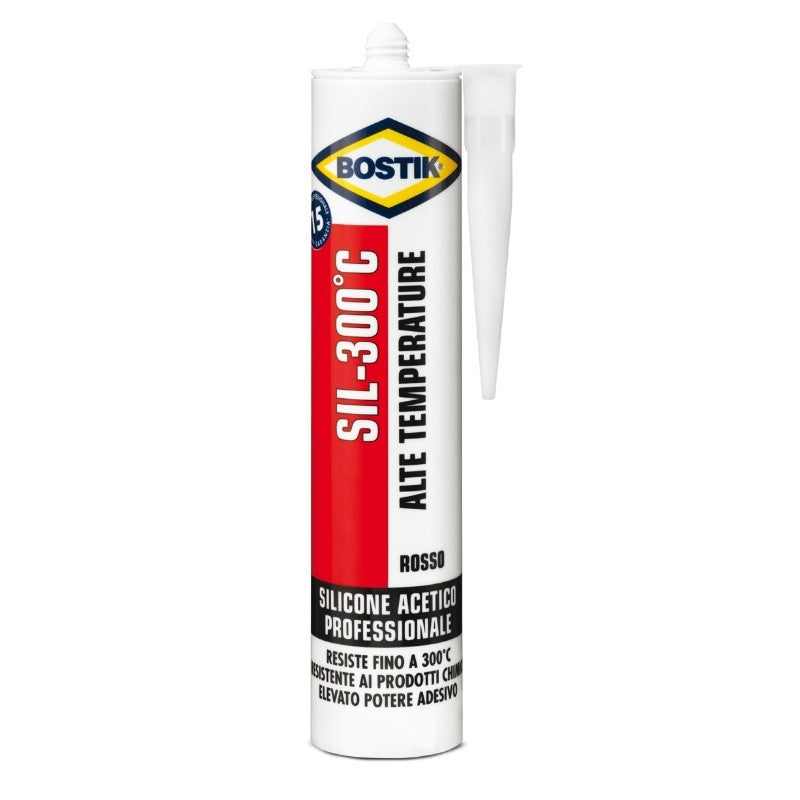 Bostik Sigillante Siliconico Professionale Resistente al Calore 300 ml D2645