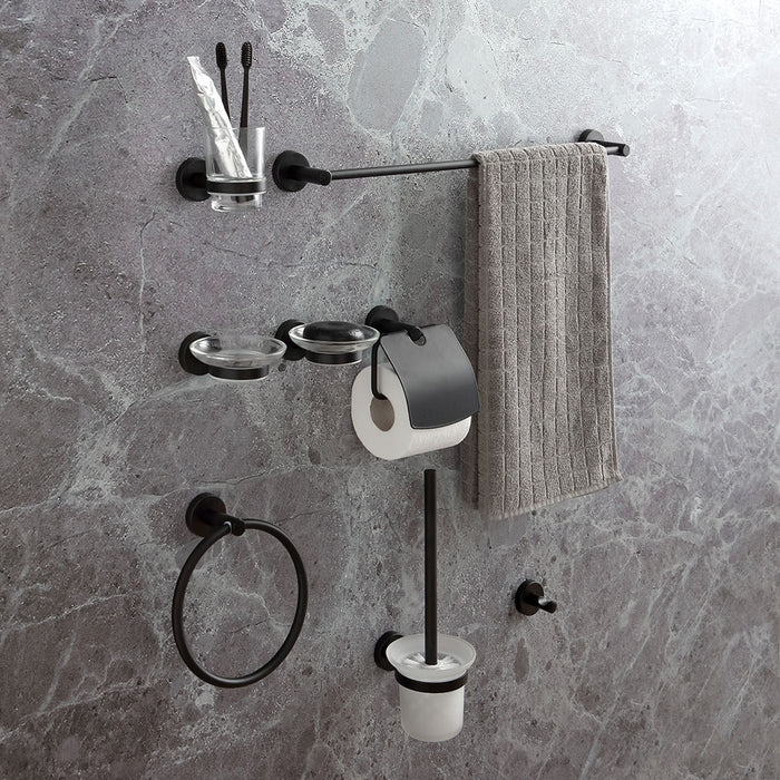 Set accessori bagno nero opaco