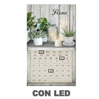 Led panel with rectangular white calendar cm30x50x1,8