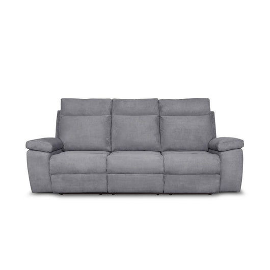 Divano Milano 3 posti 2 recliner manuali grigio