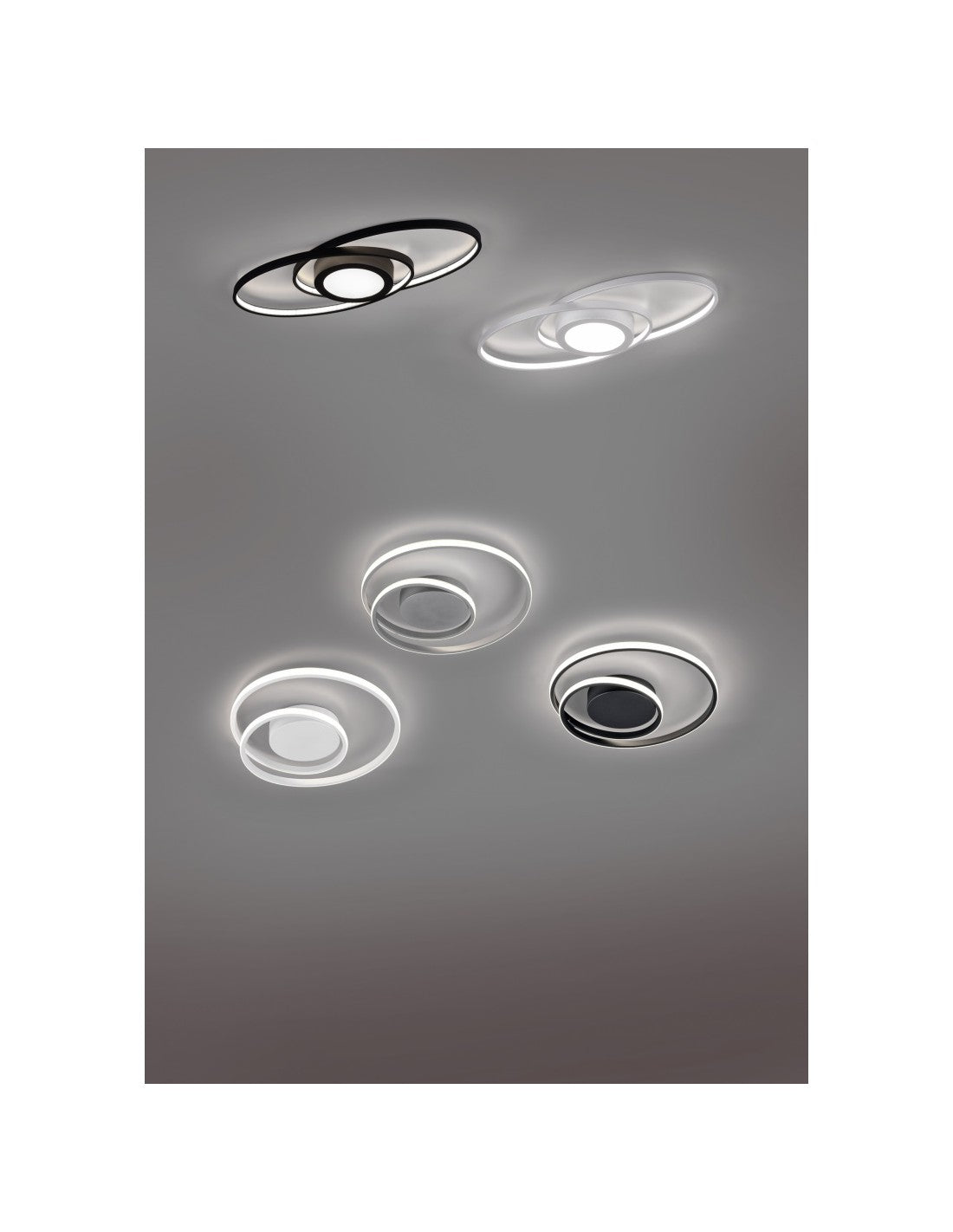 Plafoniera Zibal Bianco Spirale Led 22w Dimmerabile Ø39 cm Trio Lighting