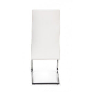 Sedia design  in ecopelle Bianco THELMA 44x58x h104 cm