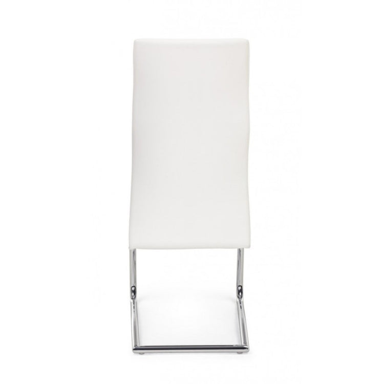 Sedia design  in ecopelle Bianco THELMA 44x58x h104 cm