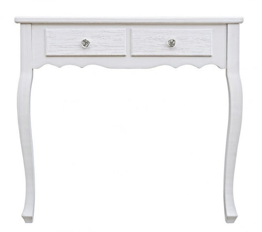 Mobile consolle 2 cassetti legno bianco Blanc cm 80 x 40 x 75