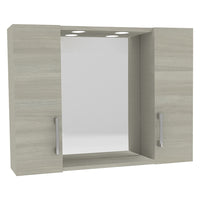 Specchiera Da Bagno Pensile Doppio 'Dia' Cm 77 X 16 X H.57 - Rovere Grigio