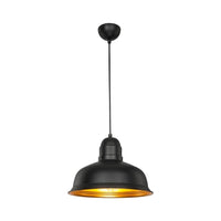 Lampada a sospensione Kumbet MDL3053 metallo nero interno oro EFFEZ