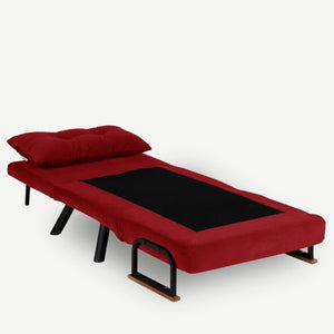 Poltrona letto pieghevole Sando  in tessuto Rosso 60x78xh.78 cm