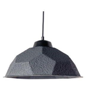 Lampada a sospensione con paralume in cartone riciclato nero D35xD35x160h cm