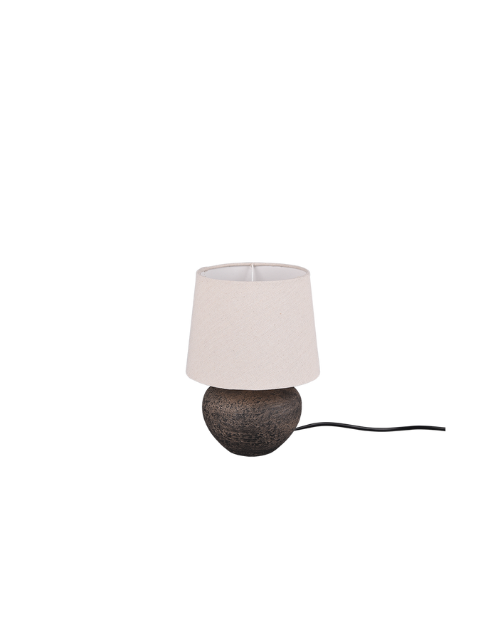 Lumetto Ceramica Marrone Paralume Beige Lou Trio Lighting