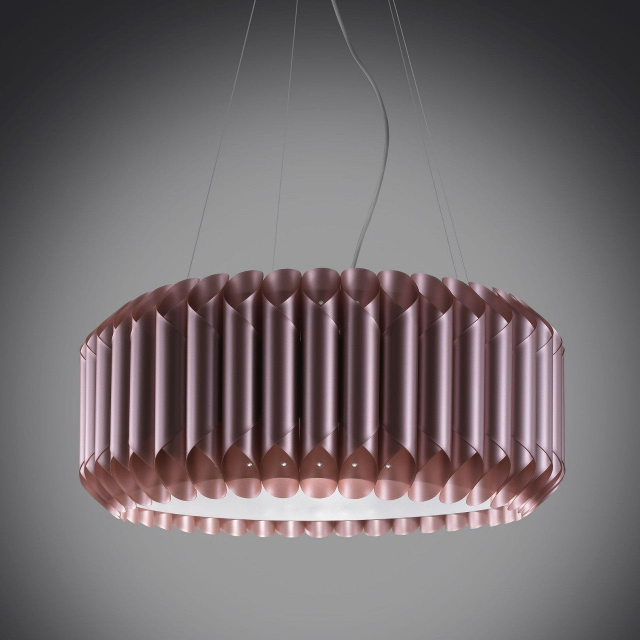 Sospensioni 3 Luci Pink Metal in Metallo Cromato cm. 60 x 31h