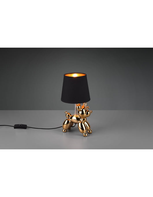 Lampada Da Tavolo Bello Oro Paralume Nero L33 cm Trio Lighting