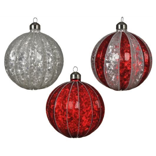 Pallina di Natale in vetro colorazioni assortite Ø10 cm