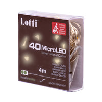 Catena 40 MicroLED CR2032 4m PDQ Luci di Natale