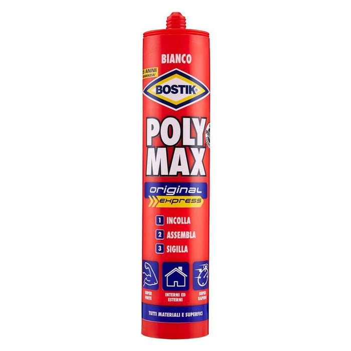 Adesivo Bostik Poly Max Original Express gr.425 - Nero, confezione da 12 pezzi.