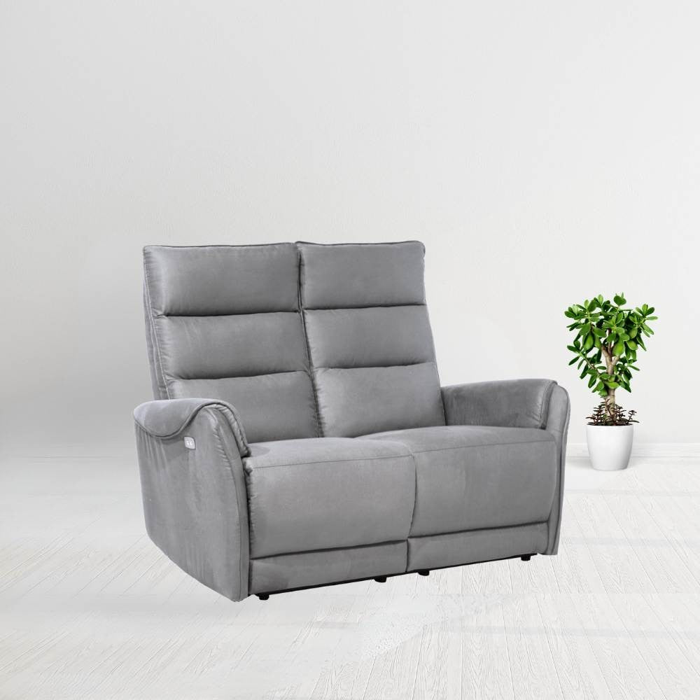 Divano 2 posti reclinabile con 2 recliner elettrici L 135 x P 98 x H 109 cm