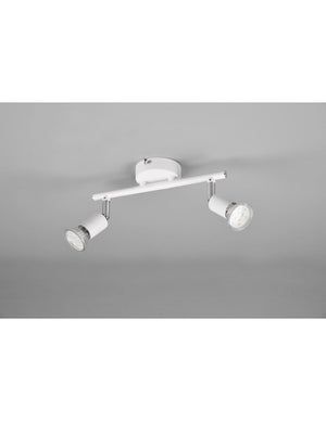 Lampada Doppio Spot GU10 Orientabile Paris Bianco della Trio Lighting.