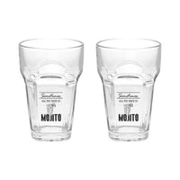 Set 2 Calici Mojito In Vetro Trasparente Cc400 Linea Let'S Party