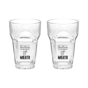 Set 2 Calici Mojito In Vetro Trasparente Cc400 Linea Let'S Party