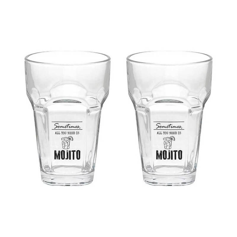 Set 2 Calici Mojito In Vetro Trasparente Cc400 Linea Let'S Party