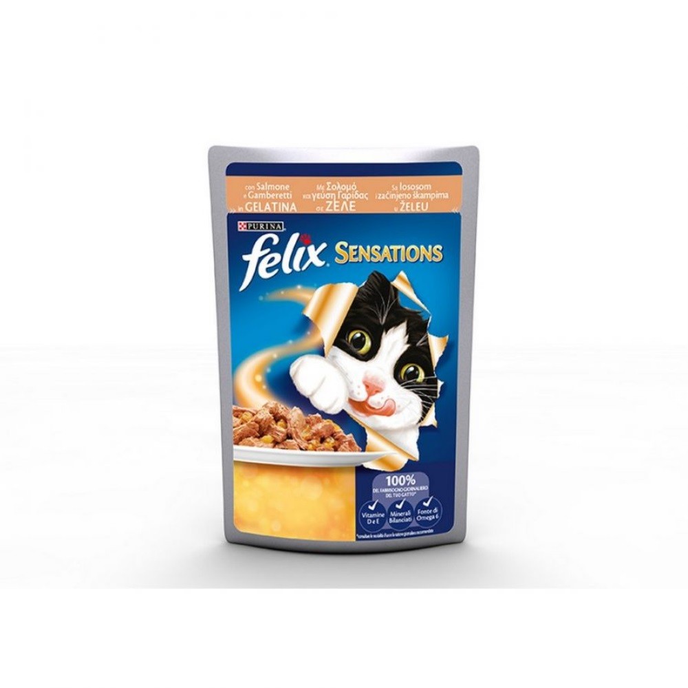 Felix Sensations con salmone in gelatina Purina 100 grammi