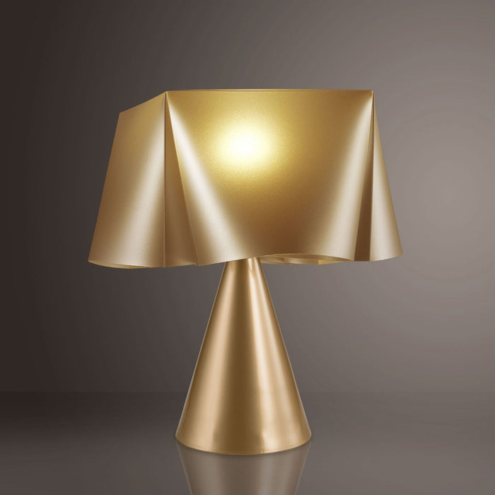 Lampada da Tavolo cono New Gold in Plastica Cm. 28 x 32h