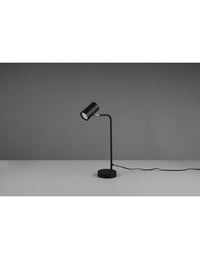 Lampada Da Tavolo Marley Nero E Spot Cilindrico H45 Trio Lighting