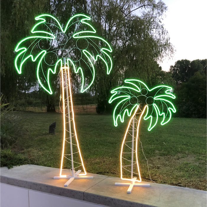 Neon bifacciale 120xH200 cm bianco e verde