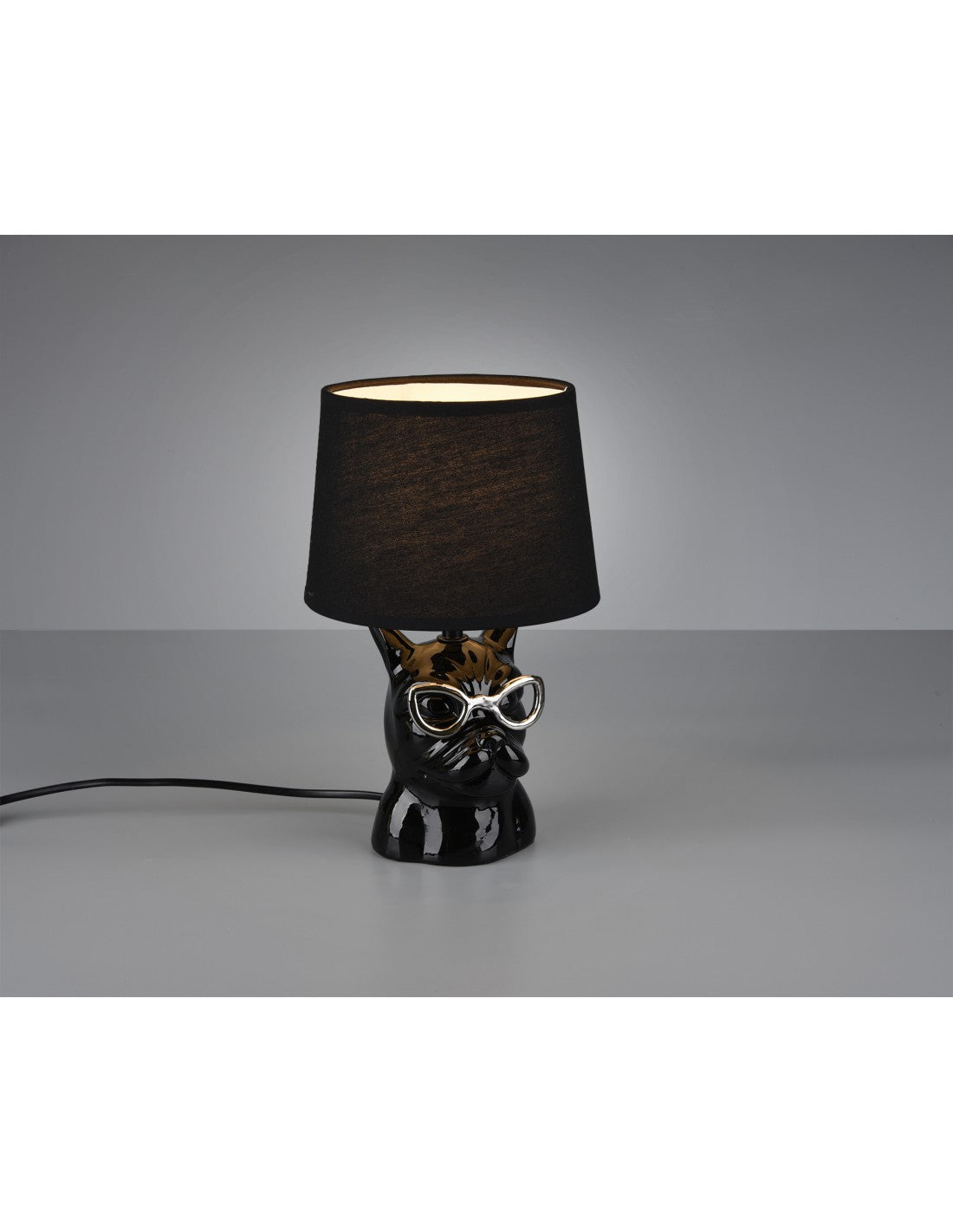 Lampada Da Tavolo Dosy Ceramica Nero Ø18 cm Trio Lighting