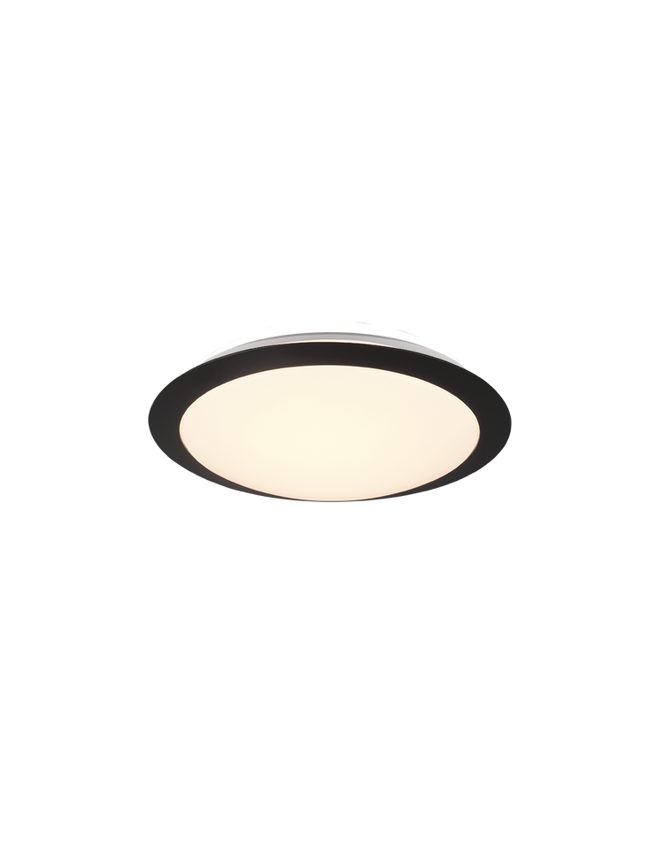 Plafoniera Rotonda Bagno Umberto Led 12w IP44 Nero Trio Lighting