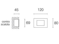 Incasso Vetro 3W Led 4000K  linea spina  bianco