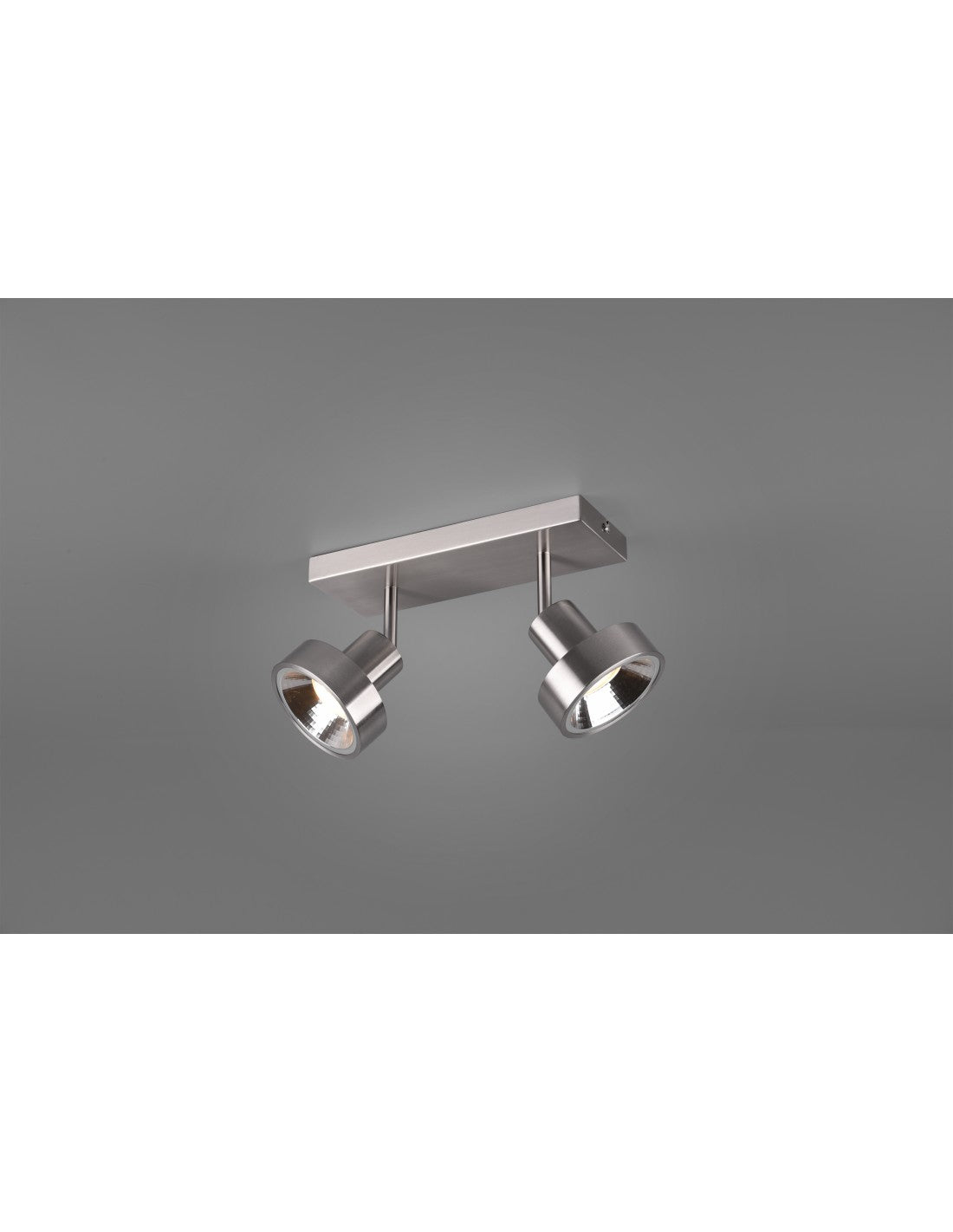 Lampada a Soffitto 2 Faretti Spot GU10 Orientabili Leon Nichel Trio Lighting