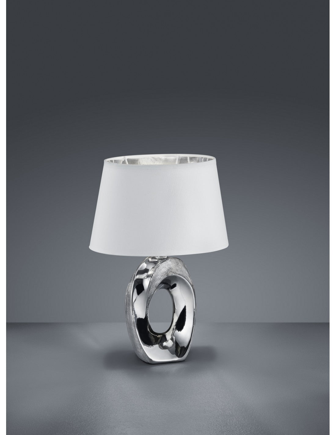 Lumetto Moderno Ceramica Argento Taba H33 cm Trio Lighting