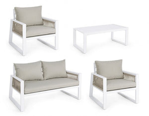 Set salotto giardino Captiva bianco