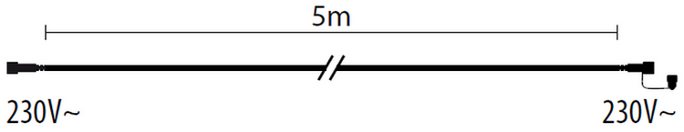 PL E27 / PML Cavo Prolunga 2x1,5mm2 5m
 Luci di Natale