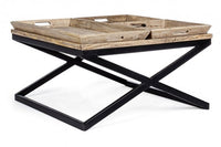 Tavolino Tray con vassoio 90x90 cm