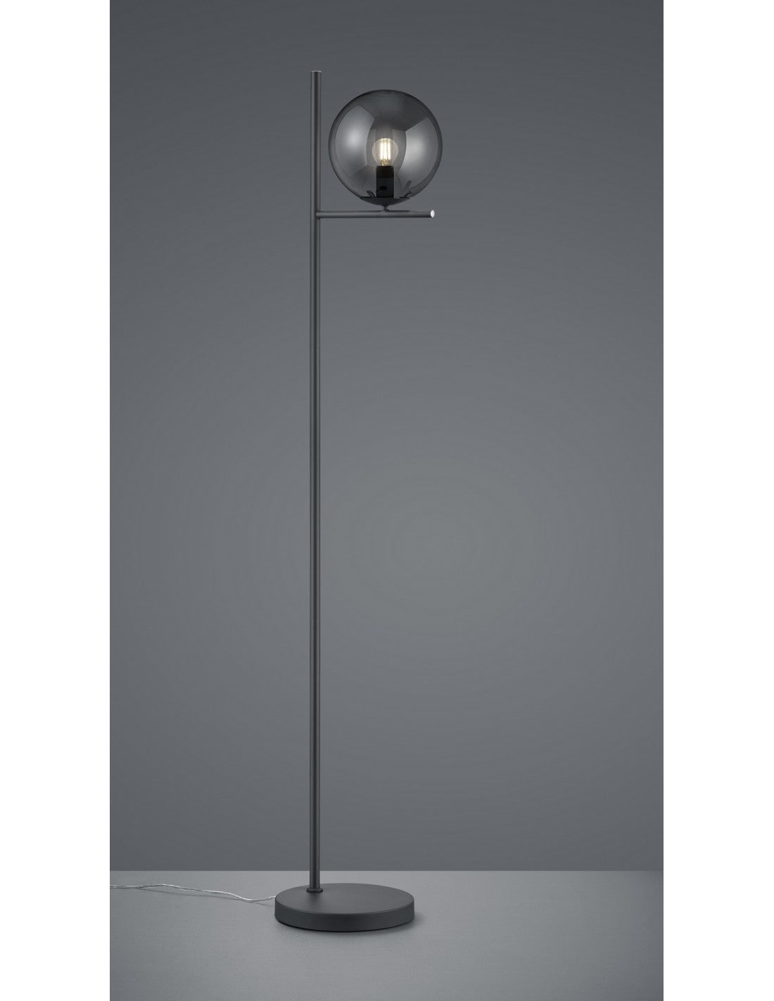 Piantana Sfera Vetro Fumé Antracite H150 cm Pure Trio Lighting