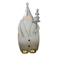 Babbo natale metallo oro grigio cm9x5h21