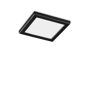 Lampada da soffitto Aura Square 4000K Nero - L220xH18xP220mm