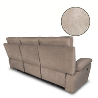 Divano Milano 3 posti 2 recliner manuali beige