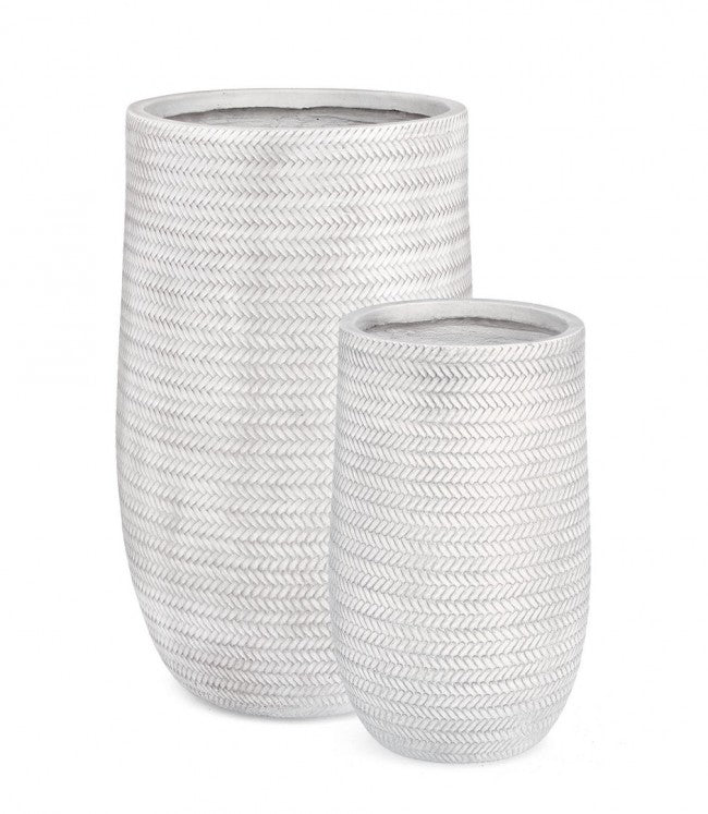 Set2 P.Vaso Tressage To Alto Bianco