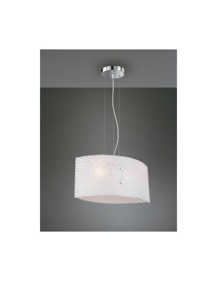 Lampadario Cucina Sospensione Vetro Chiaro Elisa 2xE27 Trio Lighting