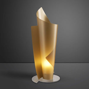 Lampada da tavolo in Polilux VELA Oro diametro 27 x h70 cm