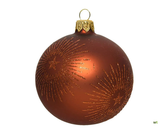 Pallina di Natale Stella Terra Brown D8