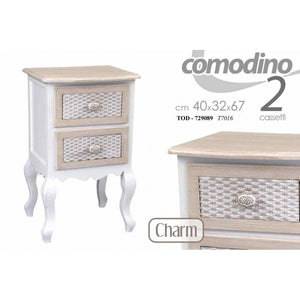 Comodino charm camera  shabby con cassetto  cm 40 x 32x 67 h