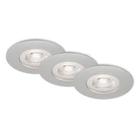 Set di 3 apparecchi da incasso LED 5W 460lm cromo Ø 9 cm