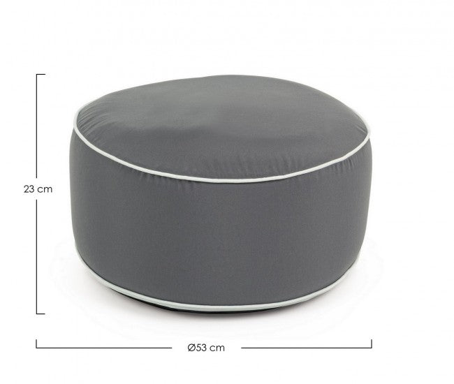 2x Pouf gonfiabile grigio D.53 x 23h