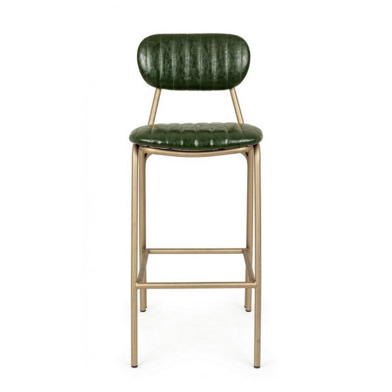 Sgabello vintage bar Addy verde scuro 41x51x100h cm