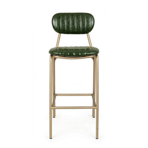 Sgabello vintage bar Addy verde scuro 41x51x100h cm