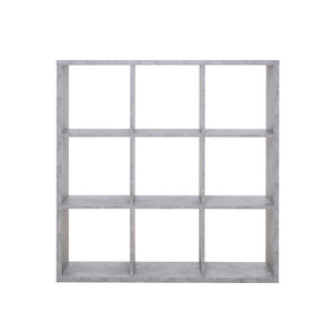 Libreria cubo 9 scomparti colore cemento 107x33xh.107 cm EFFEZ