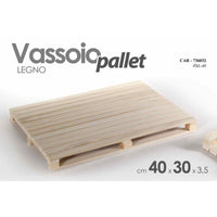 Vassoio in legno mini pallet 40 x 30 x 3.5 h